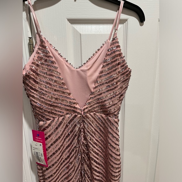 Next Up Beautiful sequined mauve rose prom formal dress - Picture 8 of 11